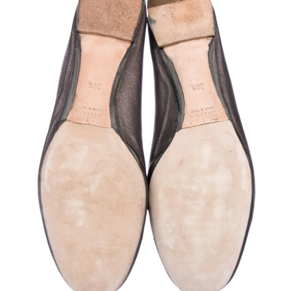 SOLD-Designer CHLOE leather ballet flat. - Picture 4 of 5
